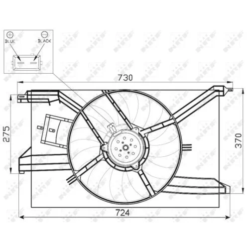 Ventilátor chladenia motora 47458 /NRF/ - obr. 2