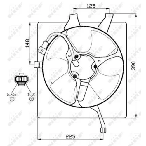 Ventilátor chladenia motora NRF 47517 - obr. 2