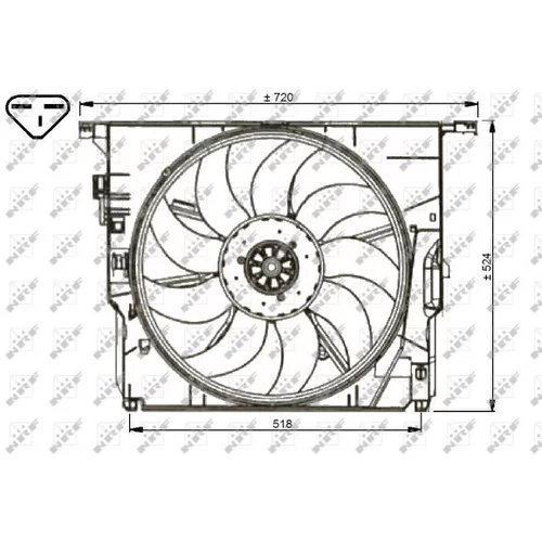 Ventilátor chladenia motora NRF 47739 - obr. 2