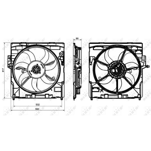 Ventilátor chladenia motora NRF 47864 - obr. 1