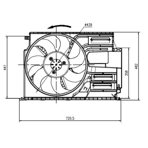 Ventilátor chladenia motora NRF 47922 - obr. 4