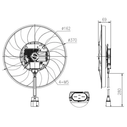 Ventilátor chladenia motora NRF 47930 - obr. 4