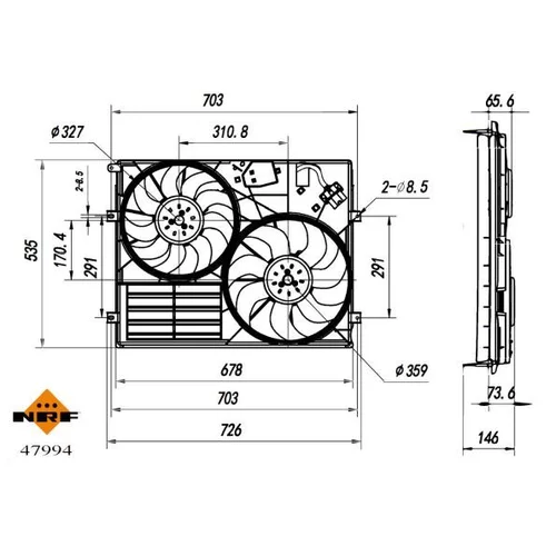 Ventilátor chladenia motora NRF 47994 - obr. 4