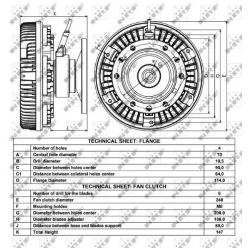 Spojka ventilátora chladenia NRF 49018 - obr. 4