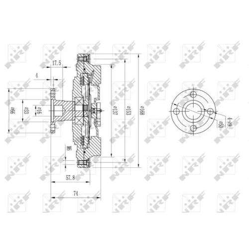 Spojka ventilátora chladenia 49580 /NRF/ - obr. 1