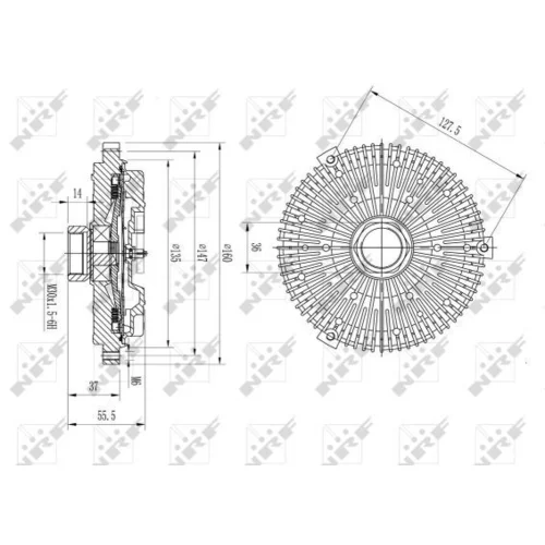 Spojka ventilátora chladenia NRF 49593 - obr. 1