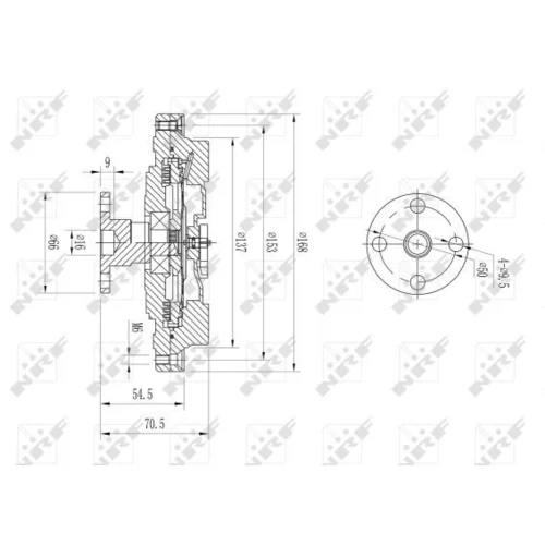 Spojka ventilátora chladenia NRF 49630 - obr. 4