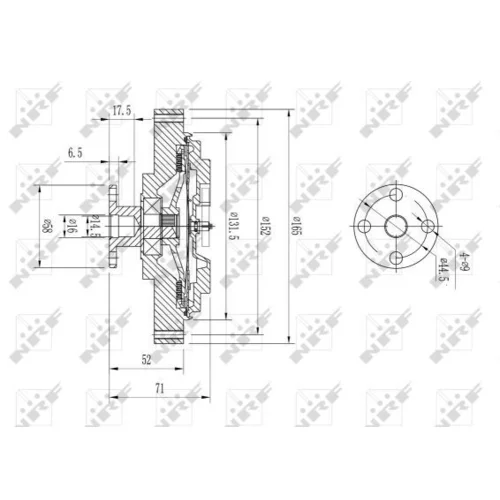 Spojka ventilátora chladenia NRF 49644 - obr. 4