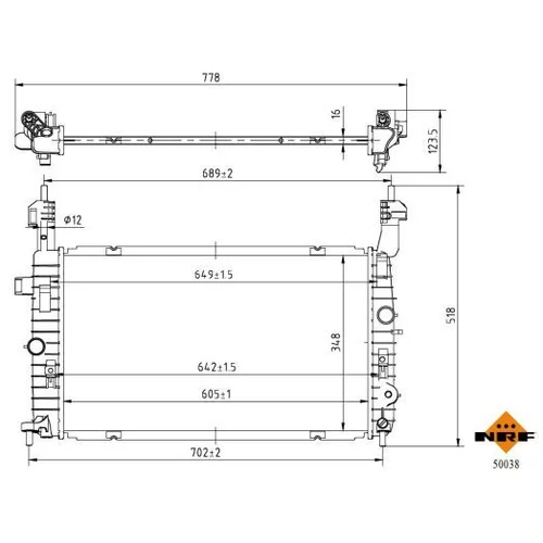 Chladič motora NRF 50038 - obr. 4