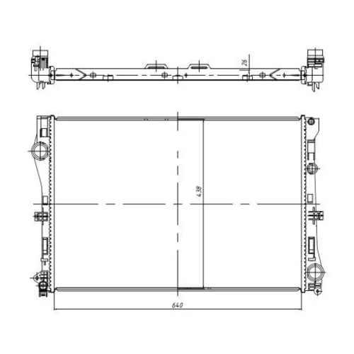 Chladič motora NRF 50040