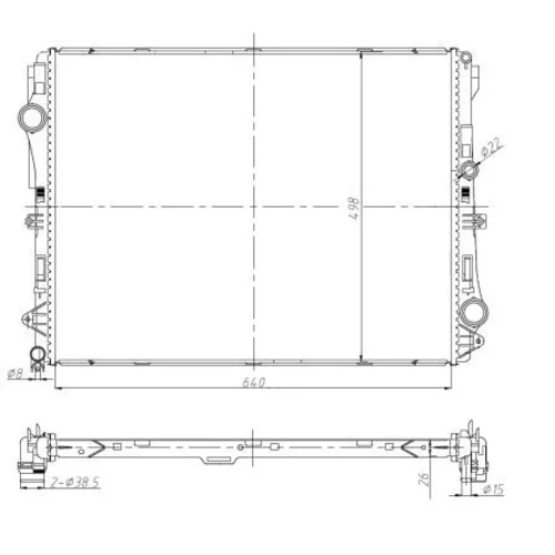 Chladič motora NRF 50041