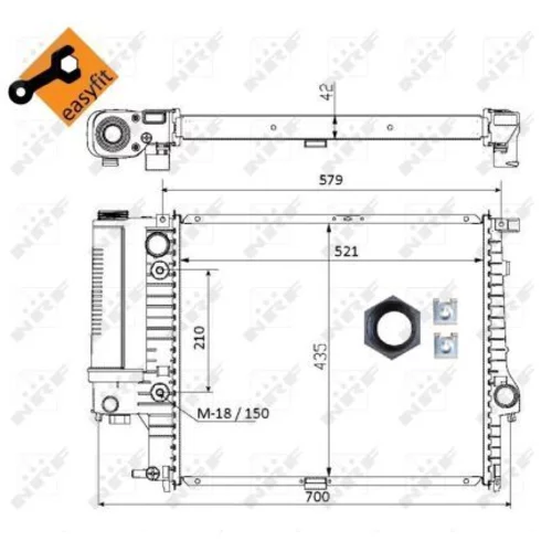 Chladič motora NRF 50564 - obr. 3