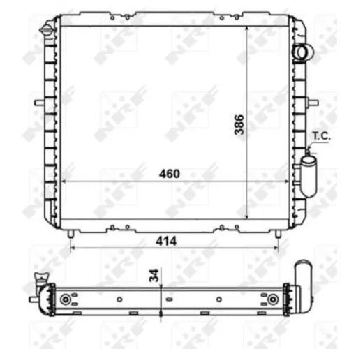 Chladič motora NRF 507345 - obr. 3