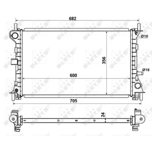 Chladič motora NRF 509638 - obr. 3