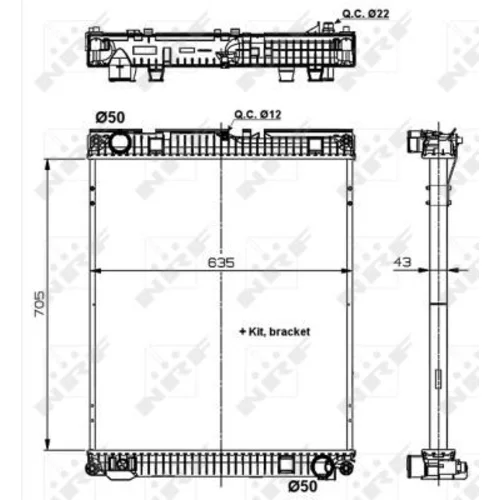 Chladič motora NRF 509872 - obr. 4