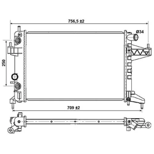 Chladič motora NRF 53035