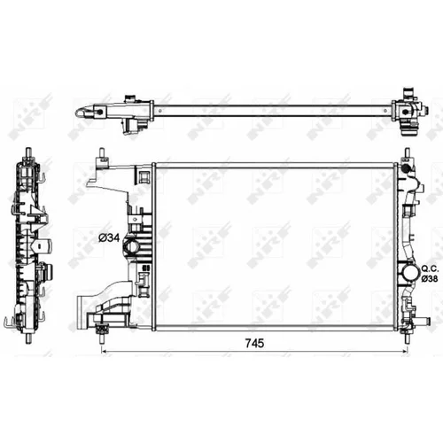 Chladič motora NRF 53142 - obr. 1