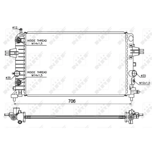 Chladič motora NRF 53144 - obr. 1