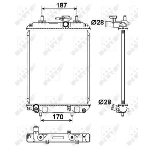 Chladič motora NRF 53187