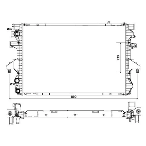 Chladič motora NRF 53796 - obr. 3