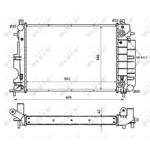 Chladič motora NRF 53873 - obr. 4