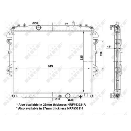 Chladič motora NRF 53921 - obr. 4