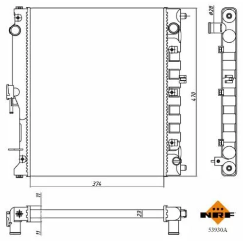 Chladič motora NRF 53930A - obr. 4