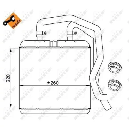 Výmenník tepla vnútorného kúrenia NRF 54217 - obr. 4