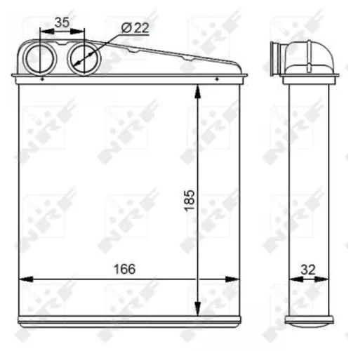 Výmenník tepla vnútorného kúrenia NRF 54276 - obr. 4