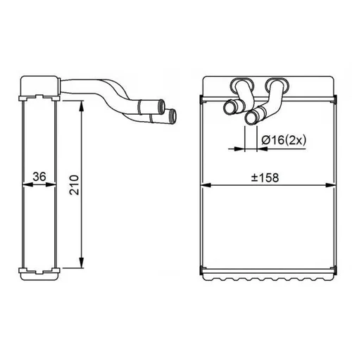 Výmenník tepla vnútorného kúrenia NRF 54289 - obr. 4