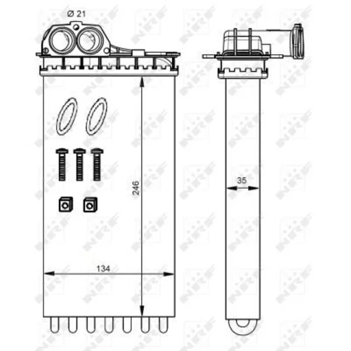 Výmenník tepla vnútorného kúrenia NRF 54332