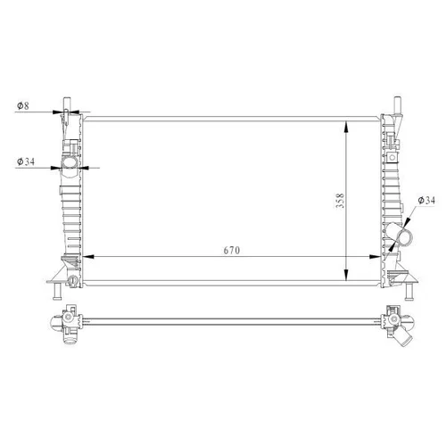 Chladič motora 550014 /NRF/