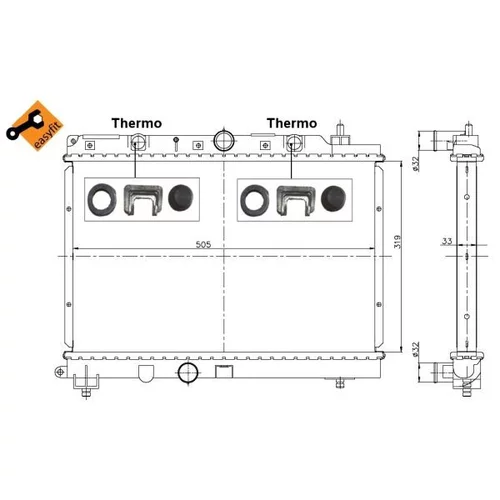 Chladič motora NRF 55305 - obr. 3