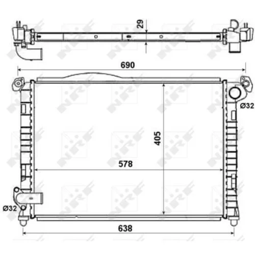 Chladič motora NRF 55338 - obr. 3