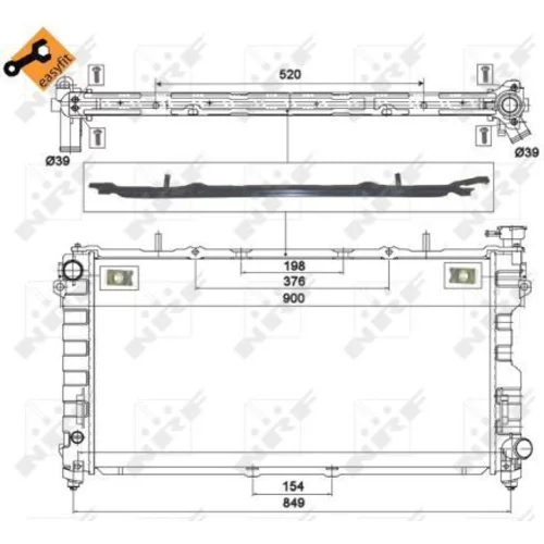 Chladič motora NRF 58264 - obr. 2