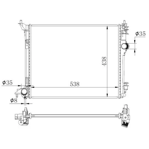 Chladič motora NRF 59270 - obr. 4