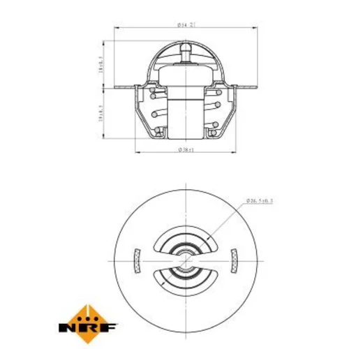 Termostat chladenia NRF 725129 - obr. 4