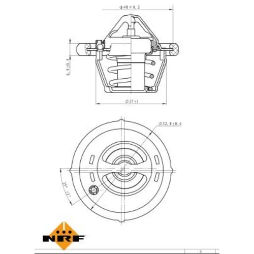 Termostat chladenia NRF 725182 - obr. 4