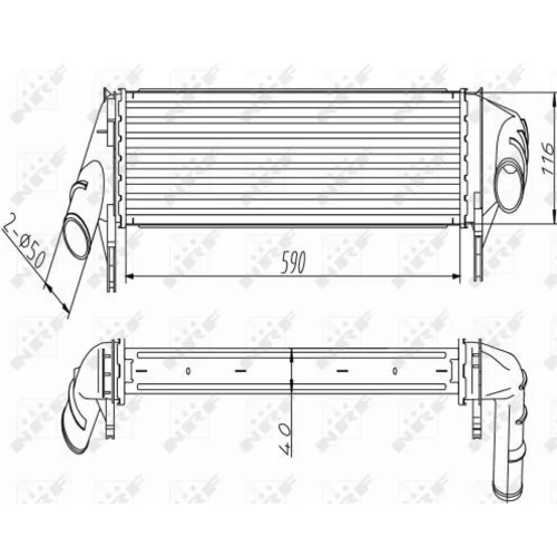 Chladič plniaceho vzduchu NRF 30255 - obr. 3