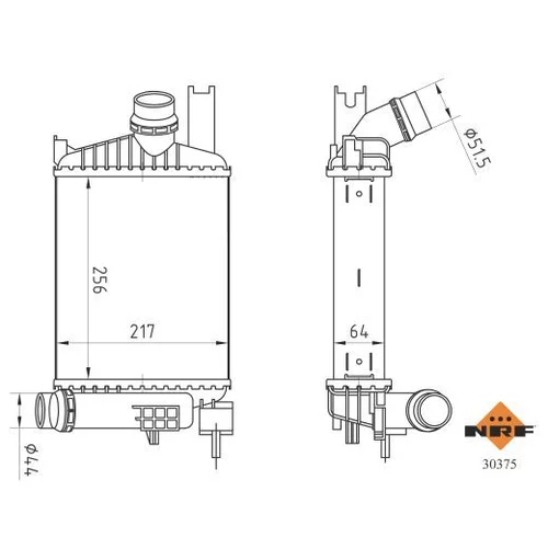 Chladič plniaceho vzduchu NRF 30375 - obr. 3