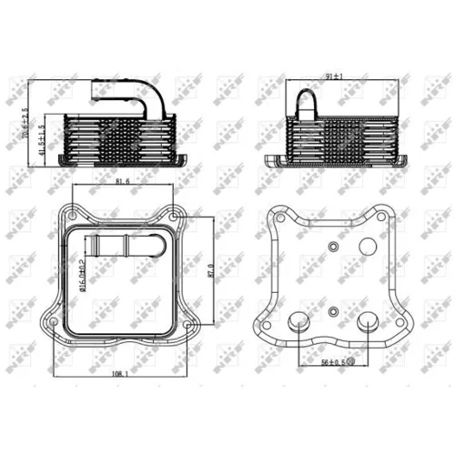 Chladič motorového oleja NRF 31260 - obr. 7