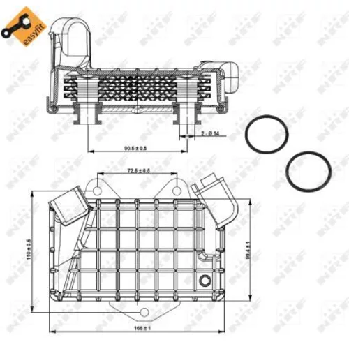 Chladič motorového oleja NRF 31274 - obr. 4