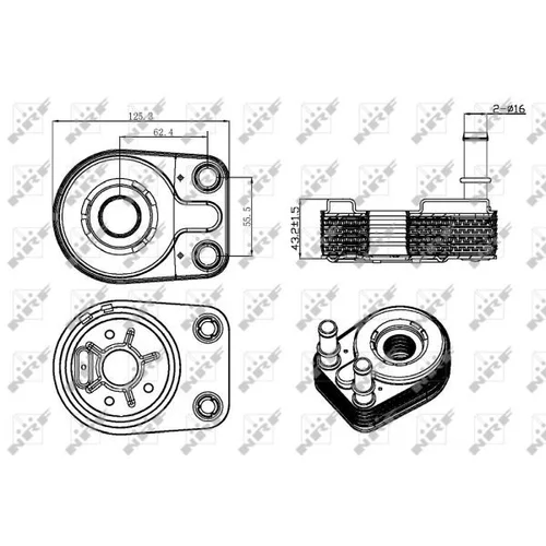 Chladič motorového oleja NRF 31323 - obr. 4