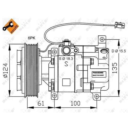 Kompresor klimatizácie NRF 32820G - obr. 3