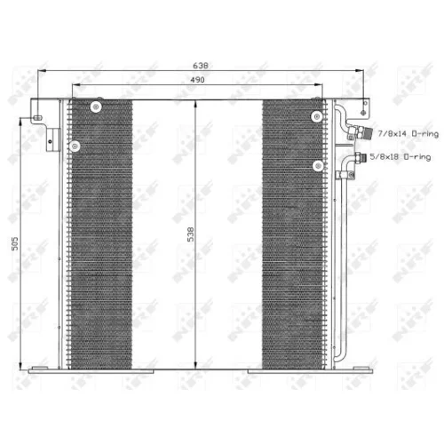 Kondenzátor klimatizácie 35305 /NRF/ - obr. 2