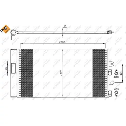 Kondenzátor klimatizácie NRF 35606 - obr. 2