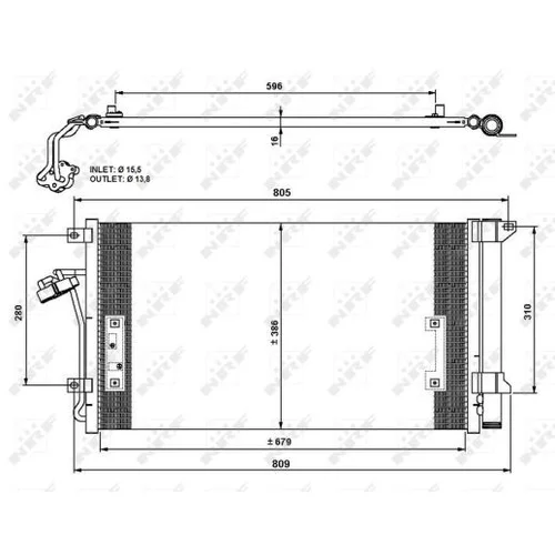 Kondenzátor klimatizácie NRF 35639 - obr. 4