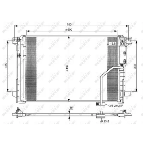 Kondenzátor klimatizácie 35793 /NRF/ - obr. 2