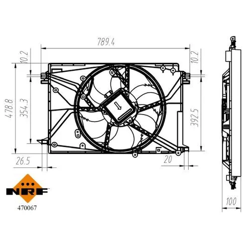 Ventilátor chladenia motora NRF 470067 - obr. 4