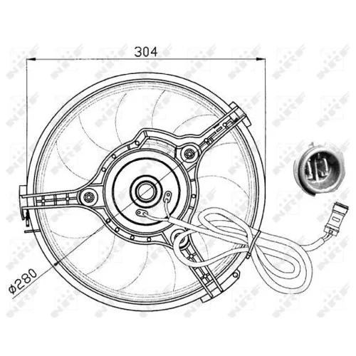 Ventilátor chladenia motora NRF 47023 - obr. 2